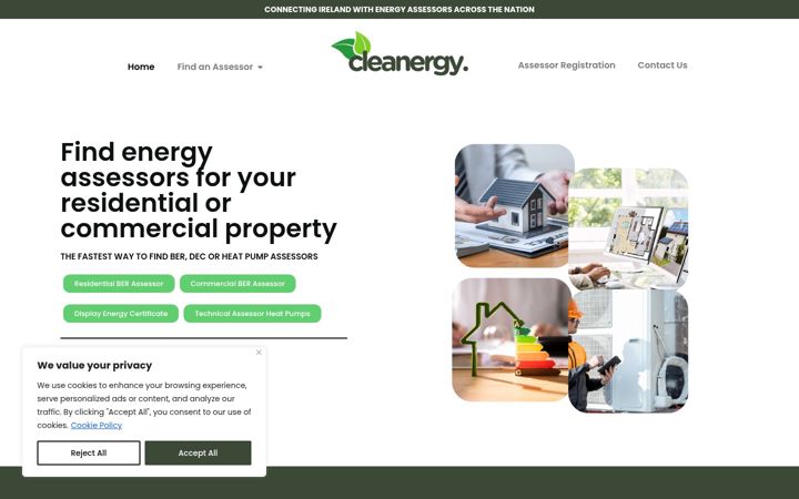 Screenshot of cleanergy.ie