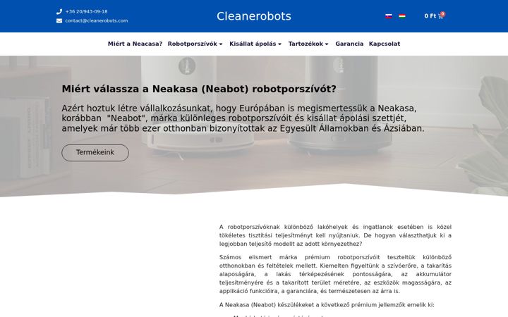 Screenshot of cleanerobots.com