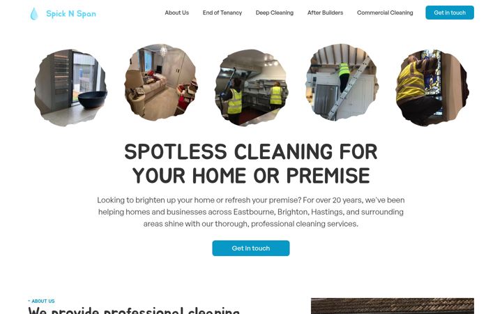 Screenshot of cleaners-eastbourne.com