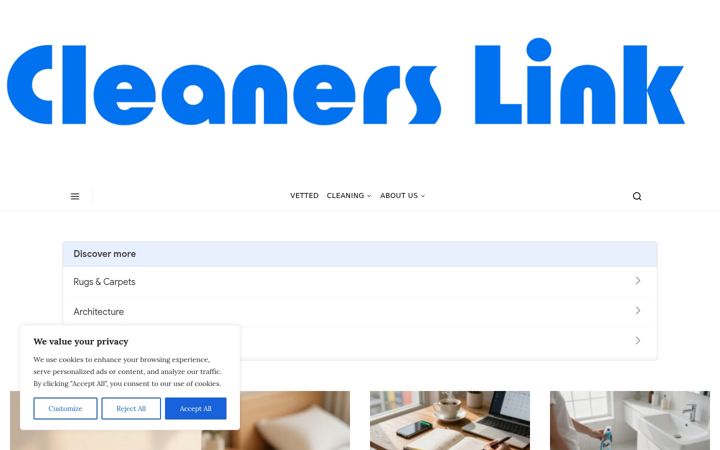 Screenshot of cleanerslink.com