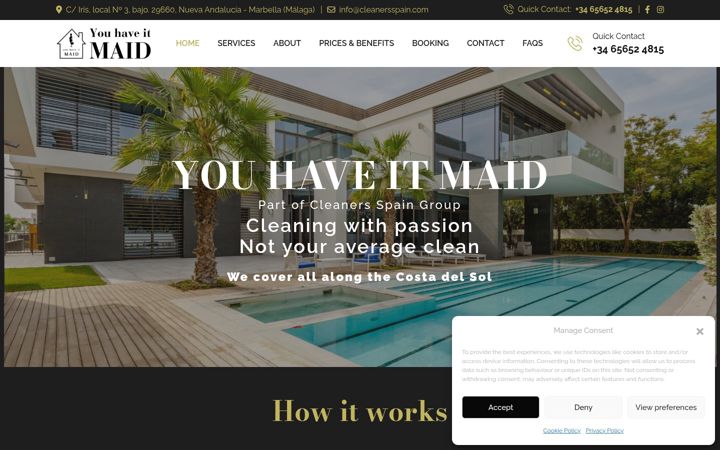 Screenshot of cleanersspain.com