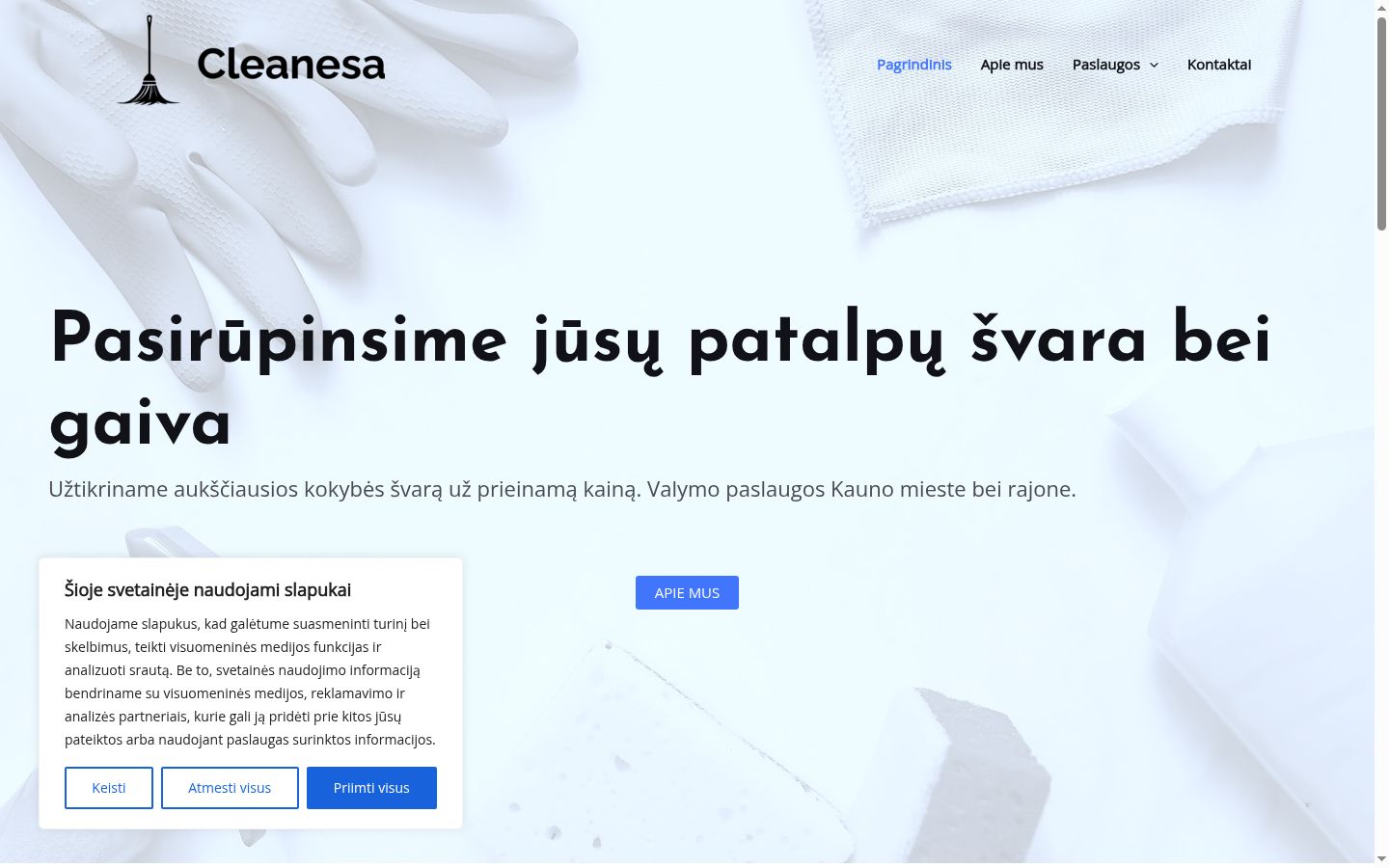 Snimka zaslona bannera za privolu prikazanog prije bilo kakve interakcije