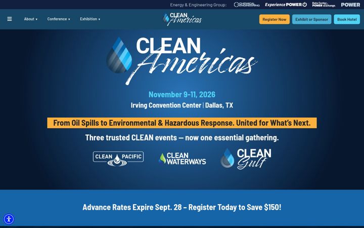 Screenshot di cleanevents.org