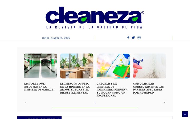 Екранна снимка на cleaneza.es