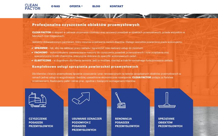 Screenshot of cleanfactor.pl