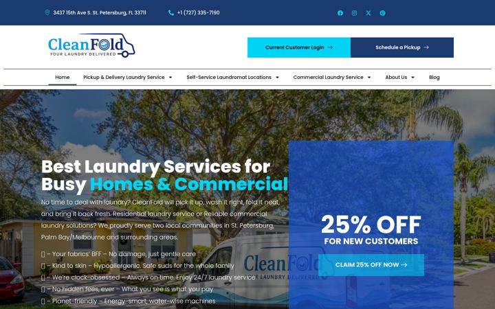 Screenshot of cleanfoldlaundry.com
