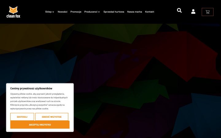Screenshot stránky cleanfox.pl