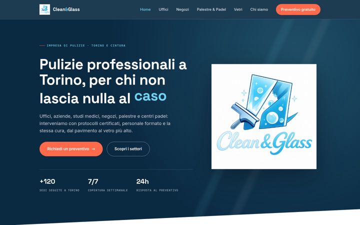 Screenshot of cleanglass.it