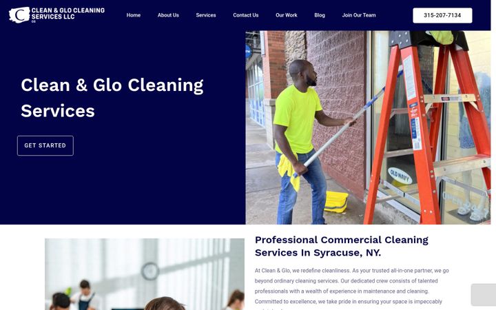 Screenshot of cleanglocleaning.com