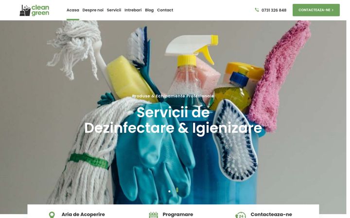 Screenshot of cleangreen.ro