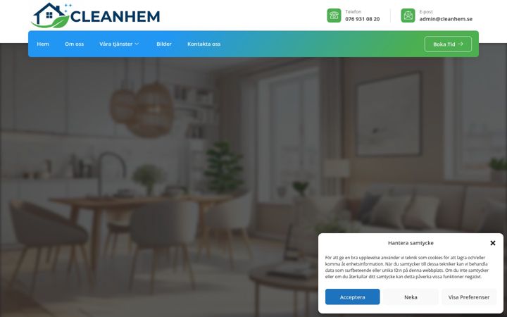 Screenshot of cleanhem.se