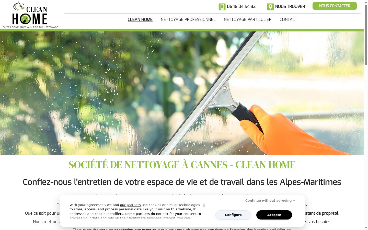 Screenshot tal-banner tal-kunsens muri qabel kwalunkwe interazzjoni