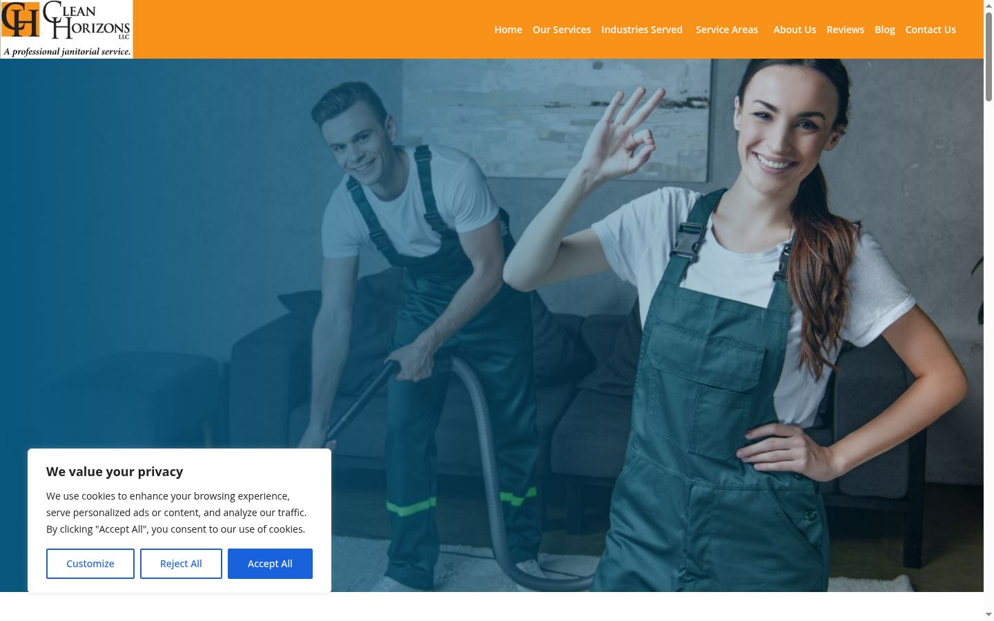 Screenshot del banner di consenso mostrato prima di qualsiasi interazione