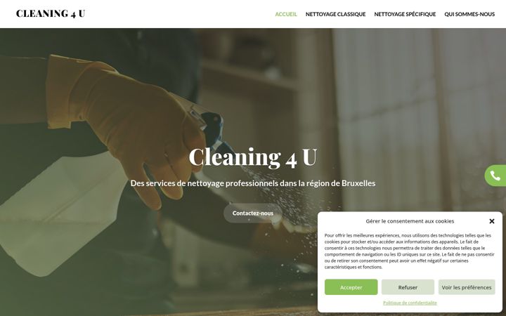 Screenshot of cleaning-4u.be