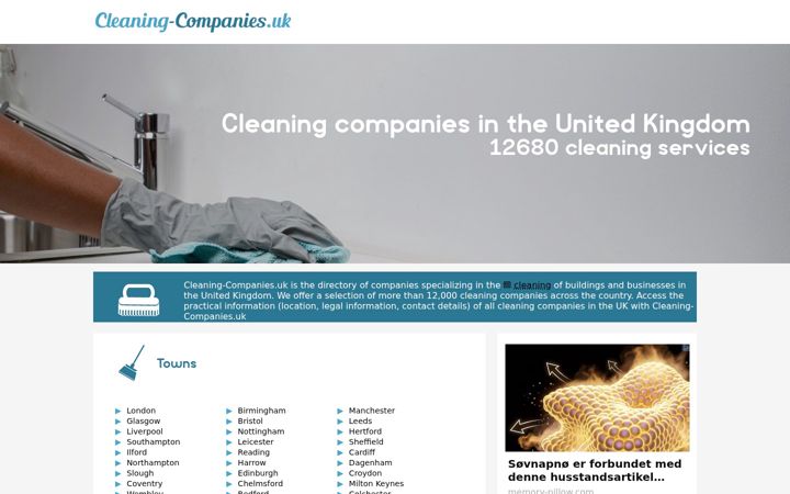 Zrzut ekranu cleaning-companies.uk