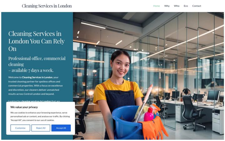 Zrzut ekranu cleaning-services-in-london.uk