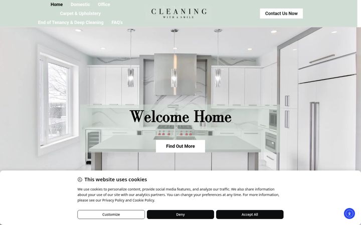 Zrzut ekranu cleaning-with-a-smile.co.uk