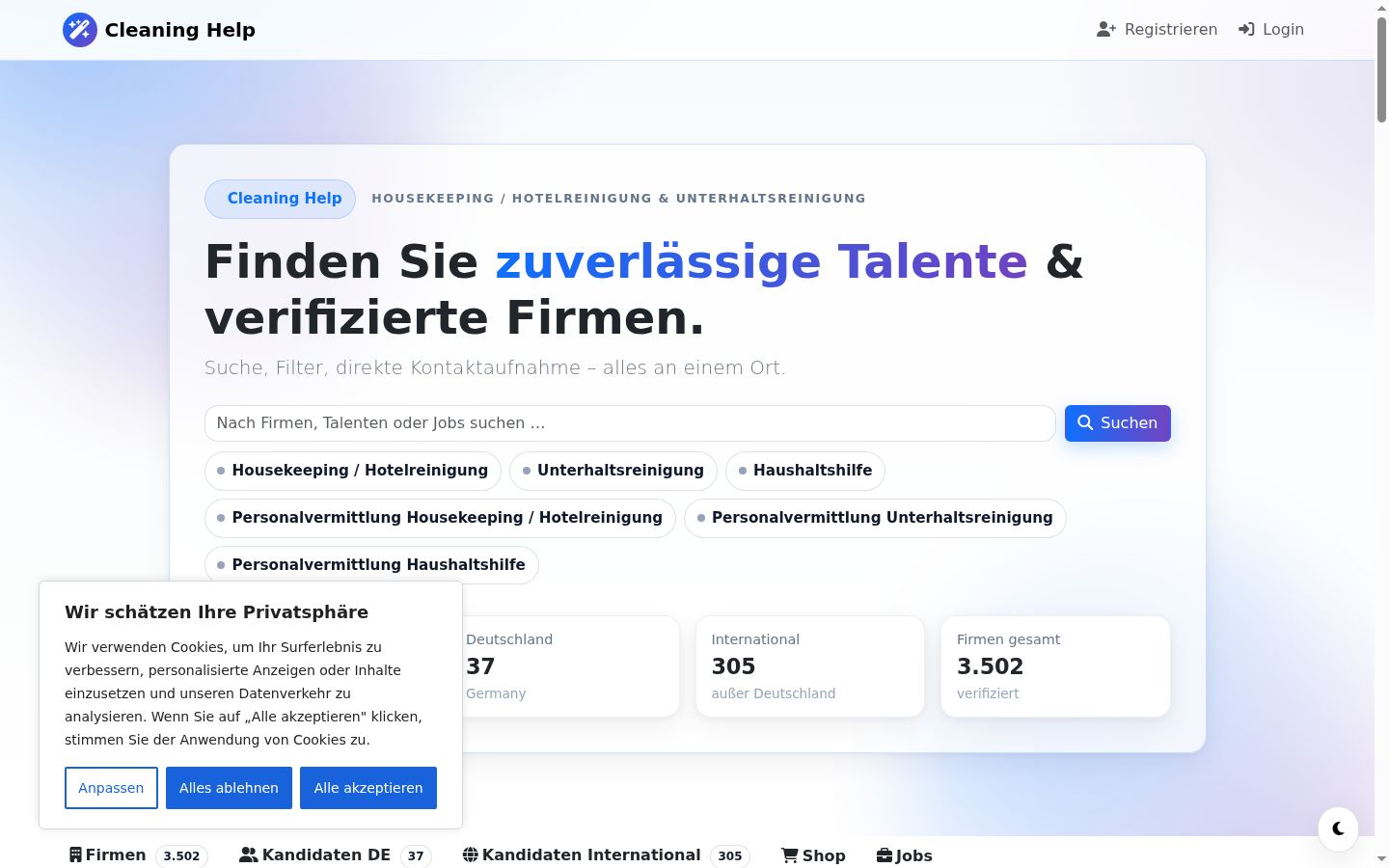 Screenshot tal-banner tal-kunsens muri qabel kwalunkwe interazzjoni