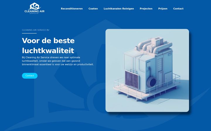 Ekrānuzņēmums no cleaningair.nl
