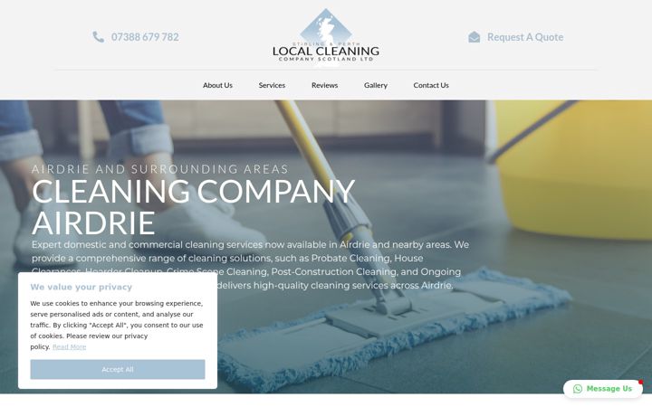 Zrzut ekranu cleaningcompanyairdrie.co.uk