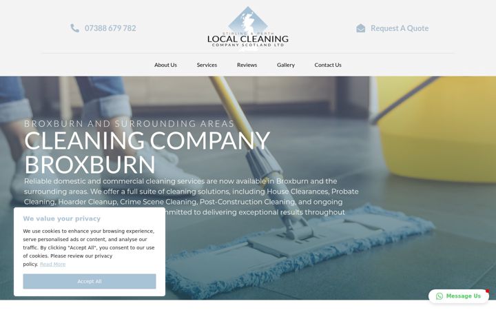 Zrzut ekranu cleaningcompanybroxburn.co.uk