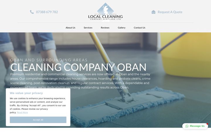 Zrzut ekranu cleaningcompanyoban.co.uk