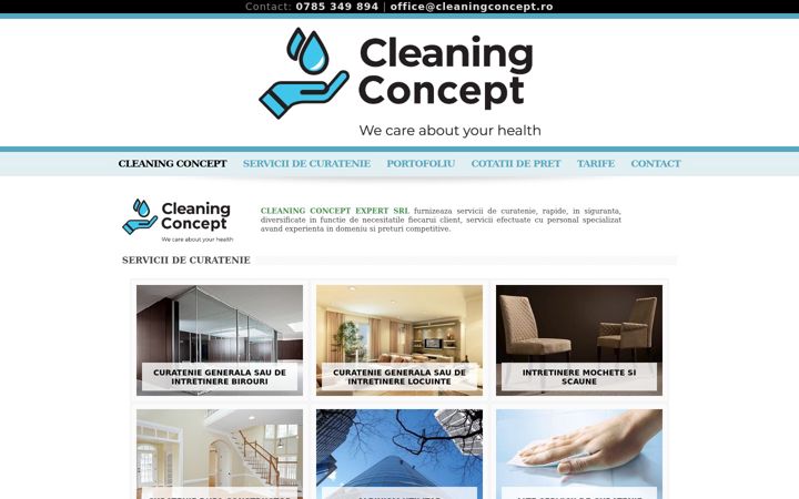 Screenshot of cleaningconcept.ro