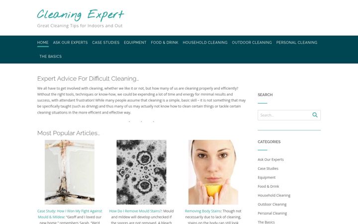 Screenshot of cleaningexpert.co.uk
