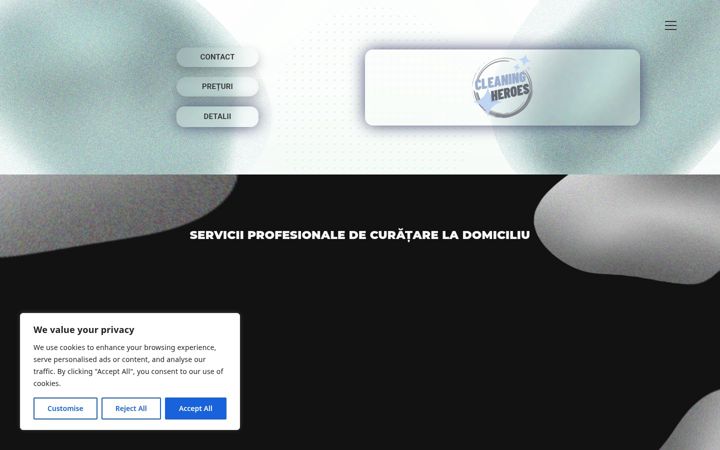 Screenshot of cleaningheroes.ro