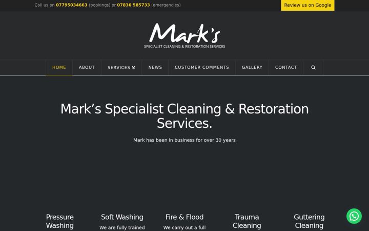 Screenshot of cleaningindevon.co.uk