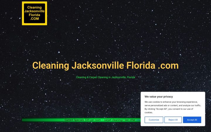 Screenshot of cleaningjacksonvilleflorida.com