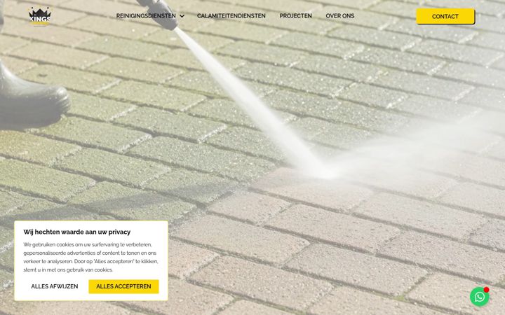 Screenshot of cleaningkings.nl