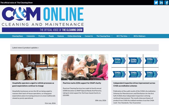 Screenshot of cleaningmag.com