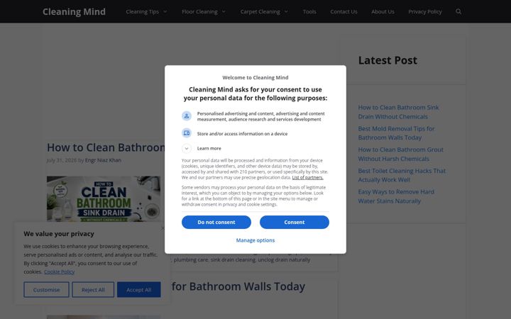 Screenshot of cleaningmind.com