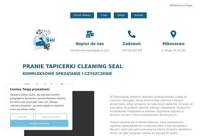 Screenshot of cleaningseal.pl