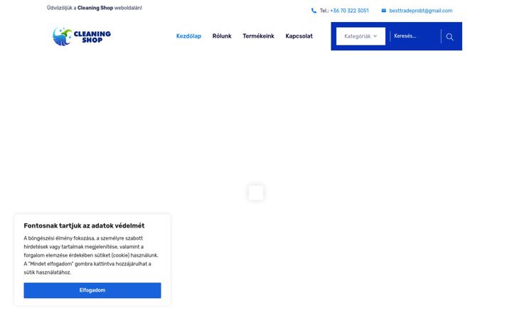 Screenshot stránky cleaningshop.hu