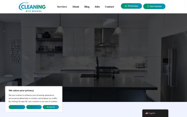 Screenshot of cleaningwithmeaning.nl