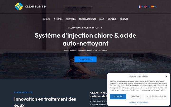 Snímek obrazovky cleaninject.fr