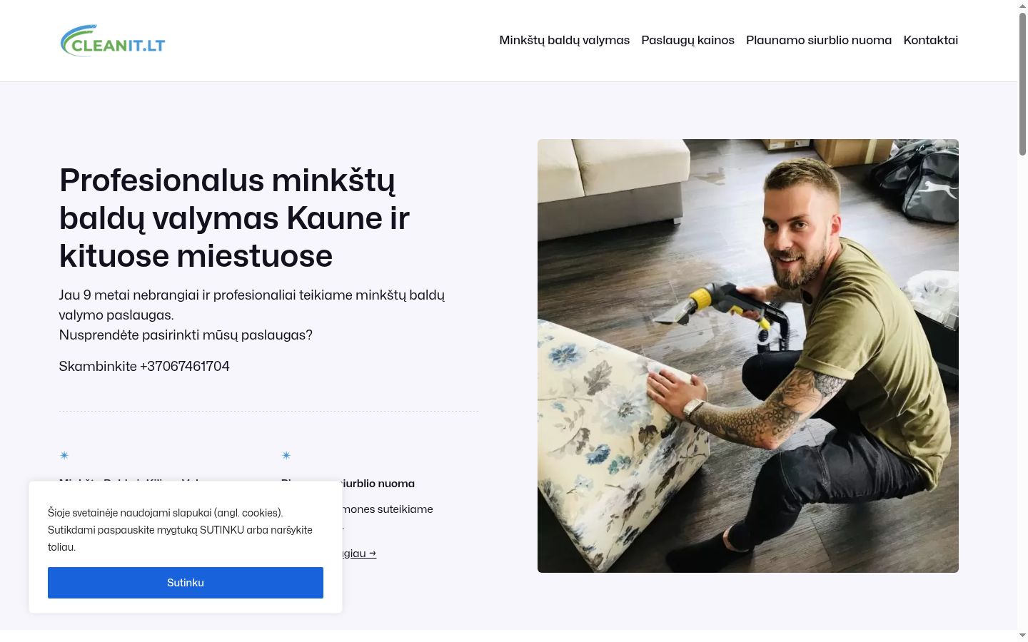 Kuvakaappaus suostumusbannerista, joka näytettiin ennen mitään vuorovaikutusta