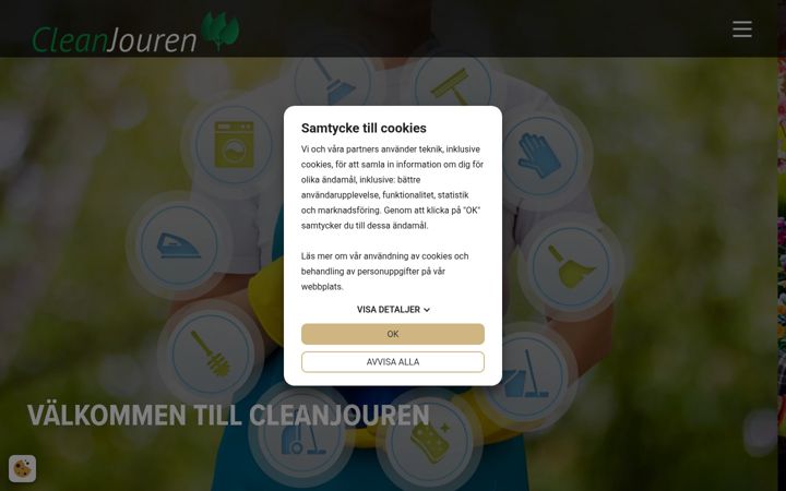 Screenshot of cleanjouren.se