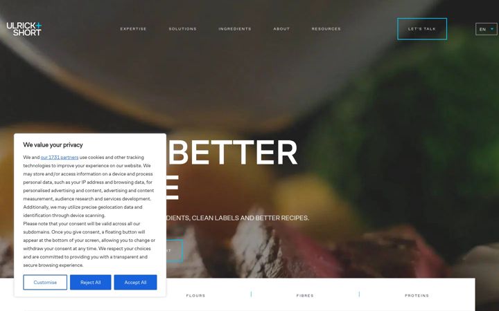 Screenshot of cleanlabelingredients.com