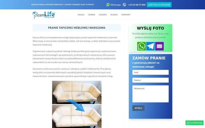 Screenshot of cleanlife.pl