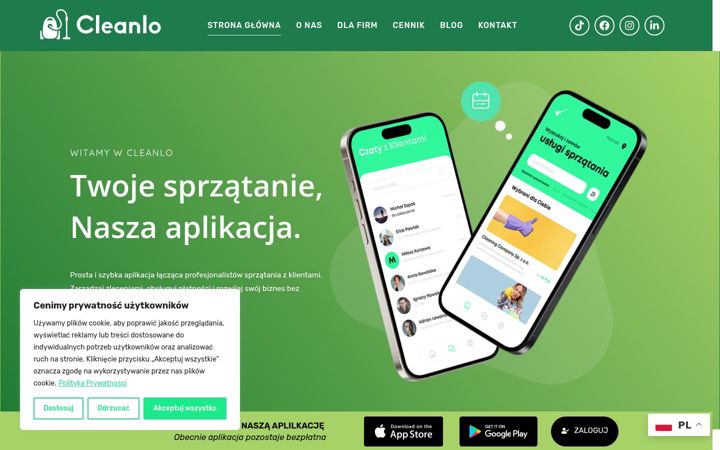 Screenshot ta' cleanlo.pl