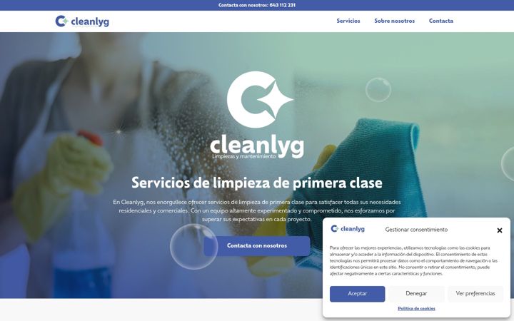 Екранна снимка на cleanlyg.es