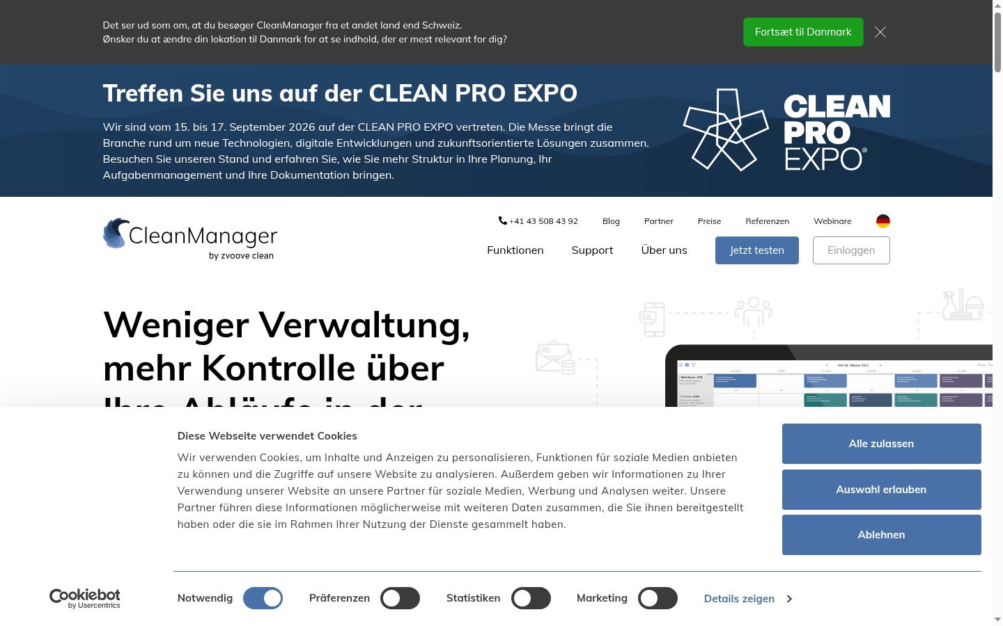 Screenshot van de toestemmingsbanner zoals getoond vóór enige interactie