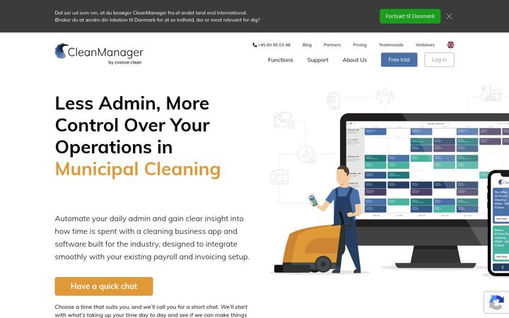 Screenshot of cleanmanager.com
