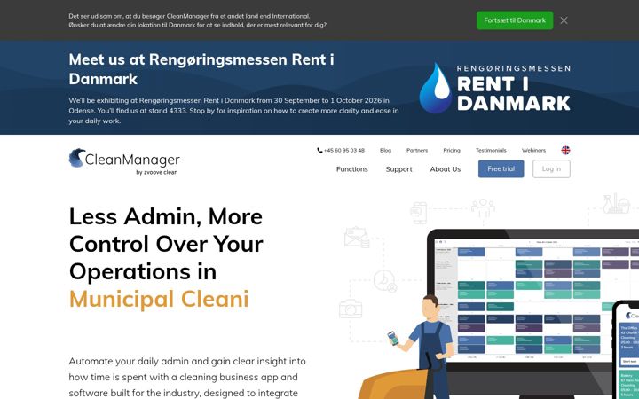 Screenshot του cleanmanager.org