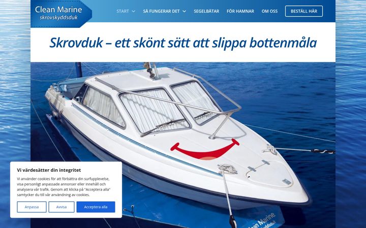 Screenshot of cleanmarine.se