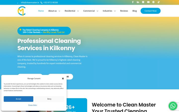 Capture d'écran de cleanmaster.ie