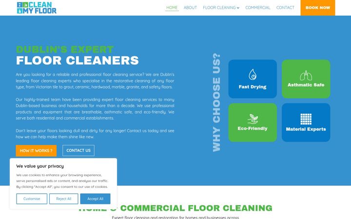 Screenshot of cleanmyfloor.ie